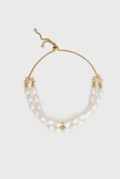 Adjustable pearl bracelet