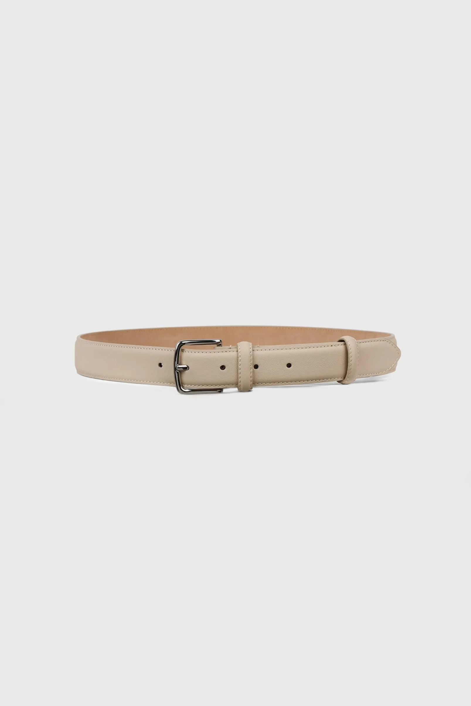Belt with silver buckle