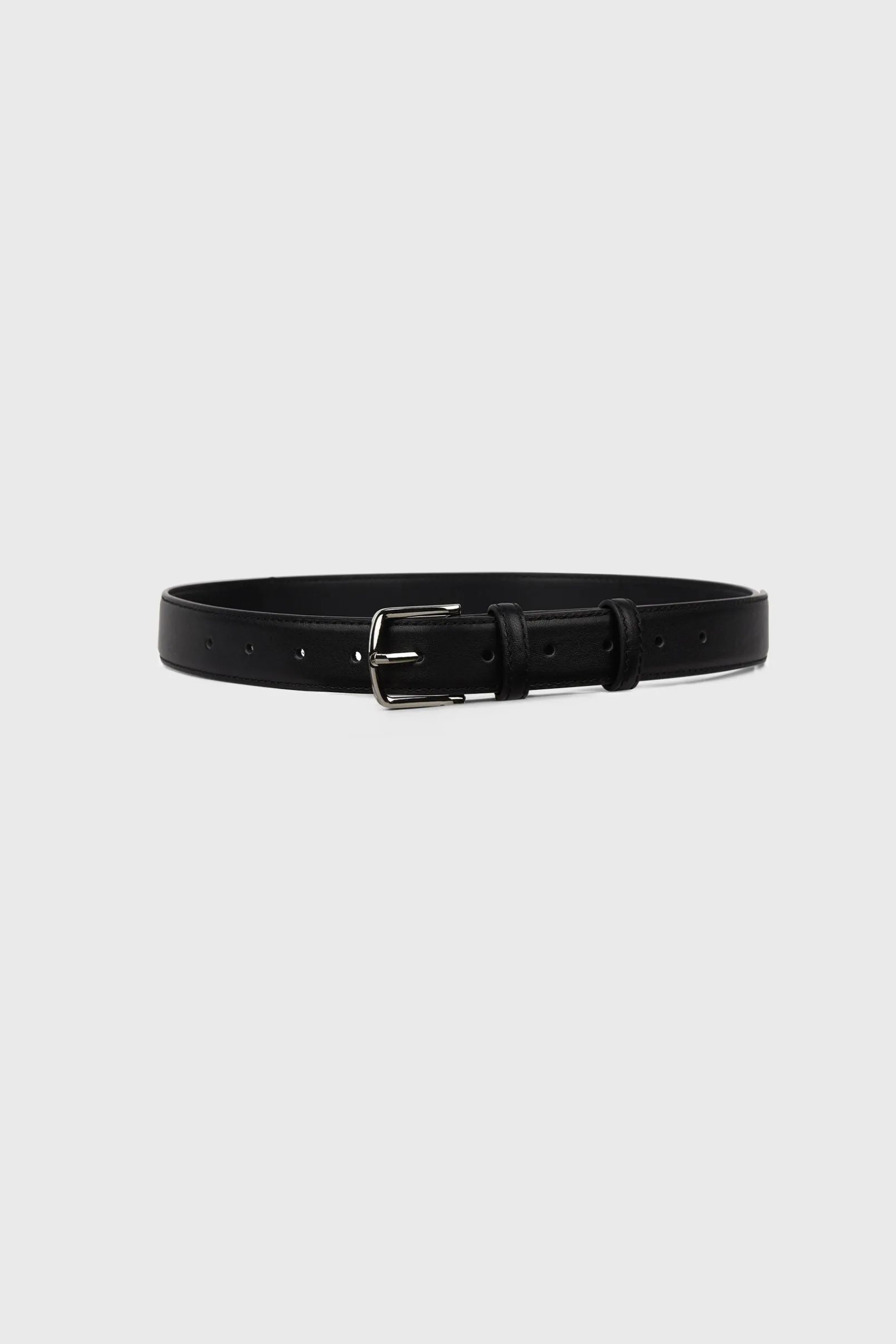 Belt with silver buckle