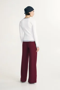 Cardigan with contrasting detail