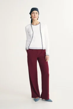 Cardigan with contrasting detail