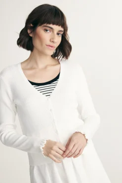 Cardigan with wrist detail