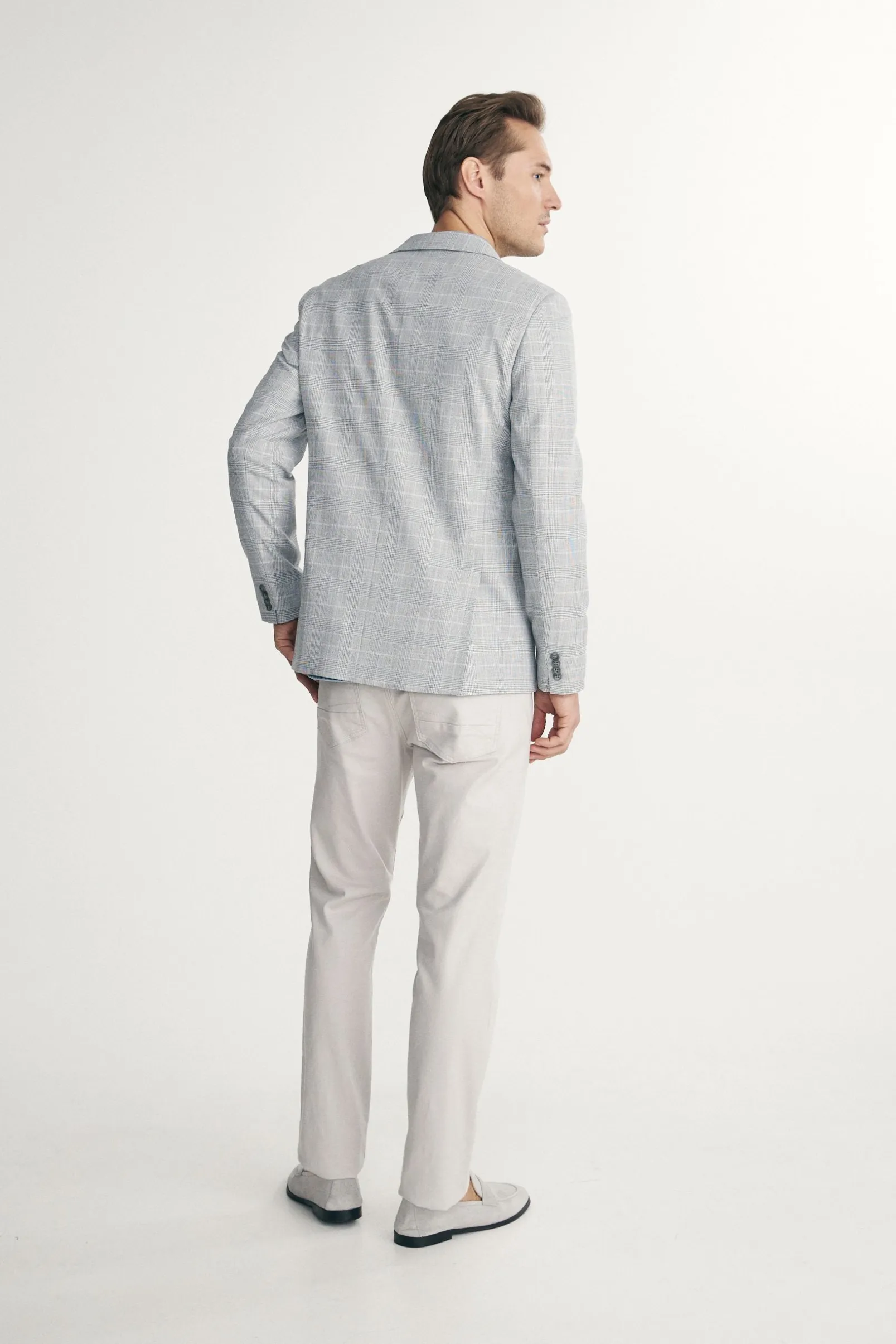Check Fitted blazer