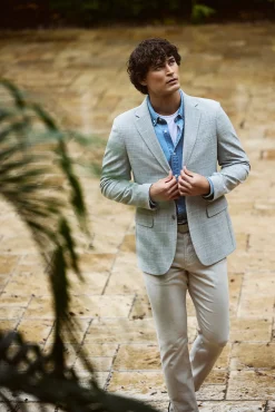 Check Fitted blazer