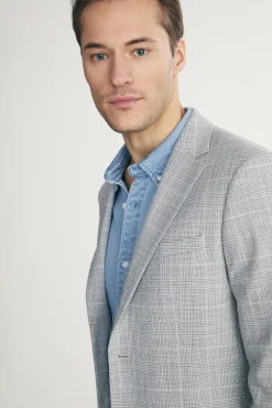 Check Fitted blazer