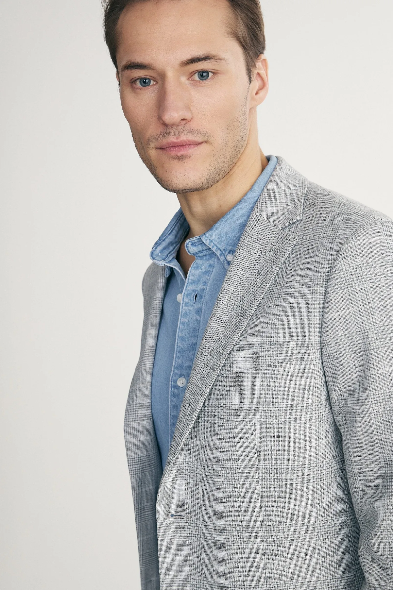 Check Fitted blazer