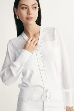 Combo sleeve cardigan