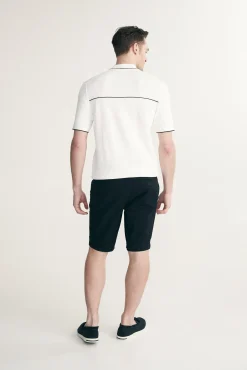 Contrast details knitted polo