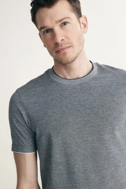 Contrast details pique t-shirt