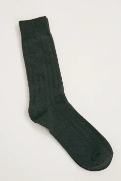 Cotton broad rib socks