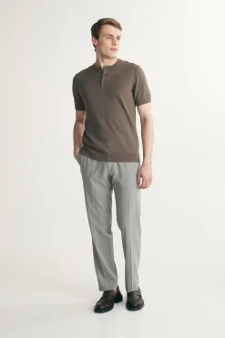 Cotton henley shirt