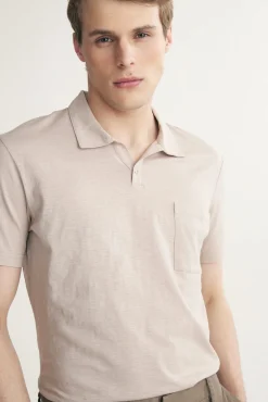 Cotton johnny collar polo