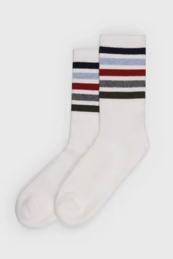 Cotton socks with stripes