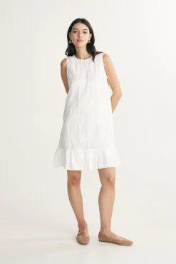 Crochet detail dress