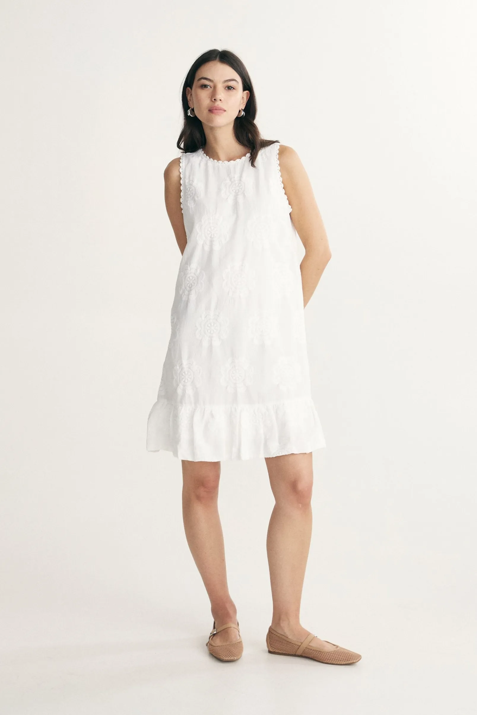 Crochet detail dress