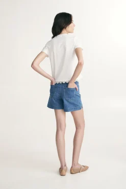 Crochet edge t-shirt