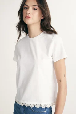 Crochet edge t-shirt