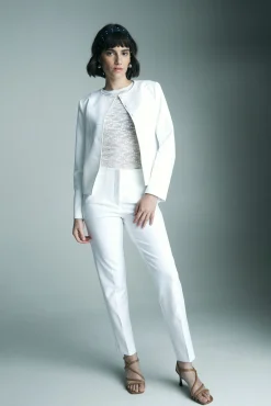 Cropped basic blazer
