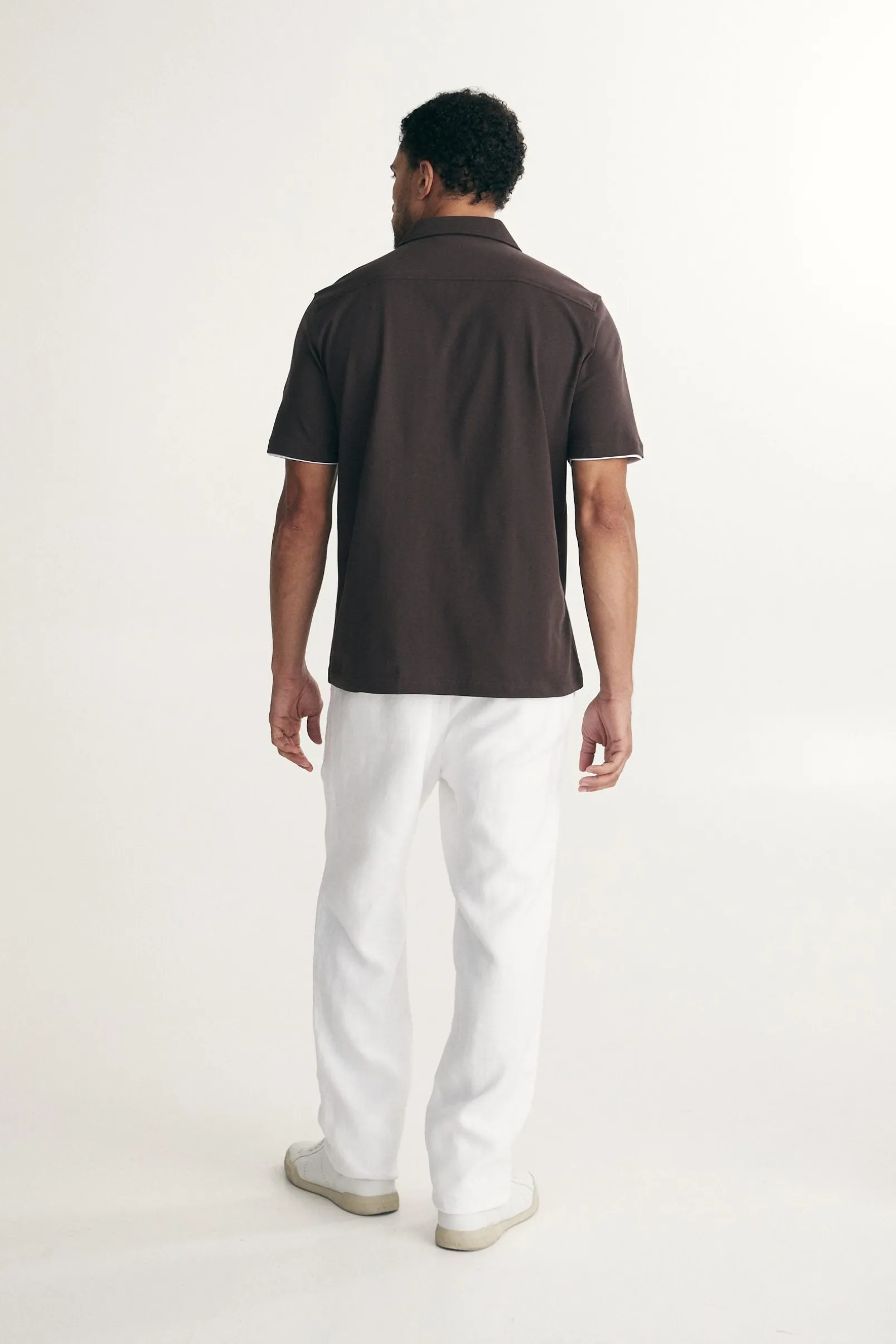 Cuban collar fitted shirt
