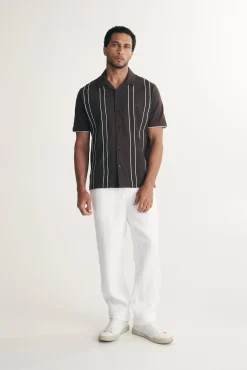Cuban collar fitted shirt