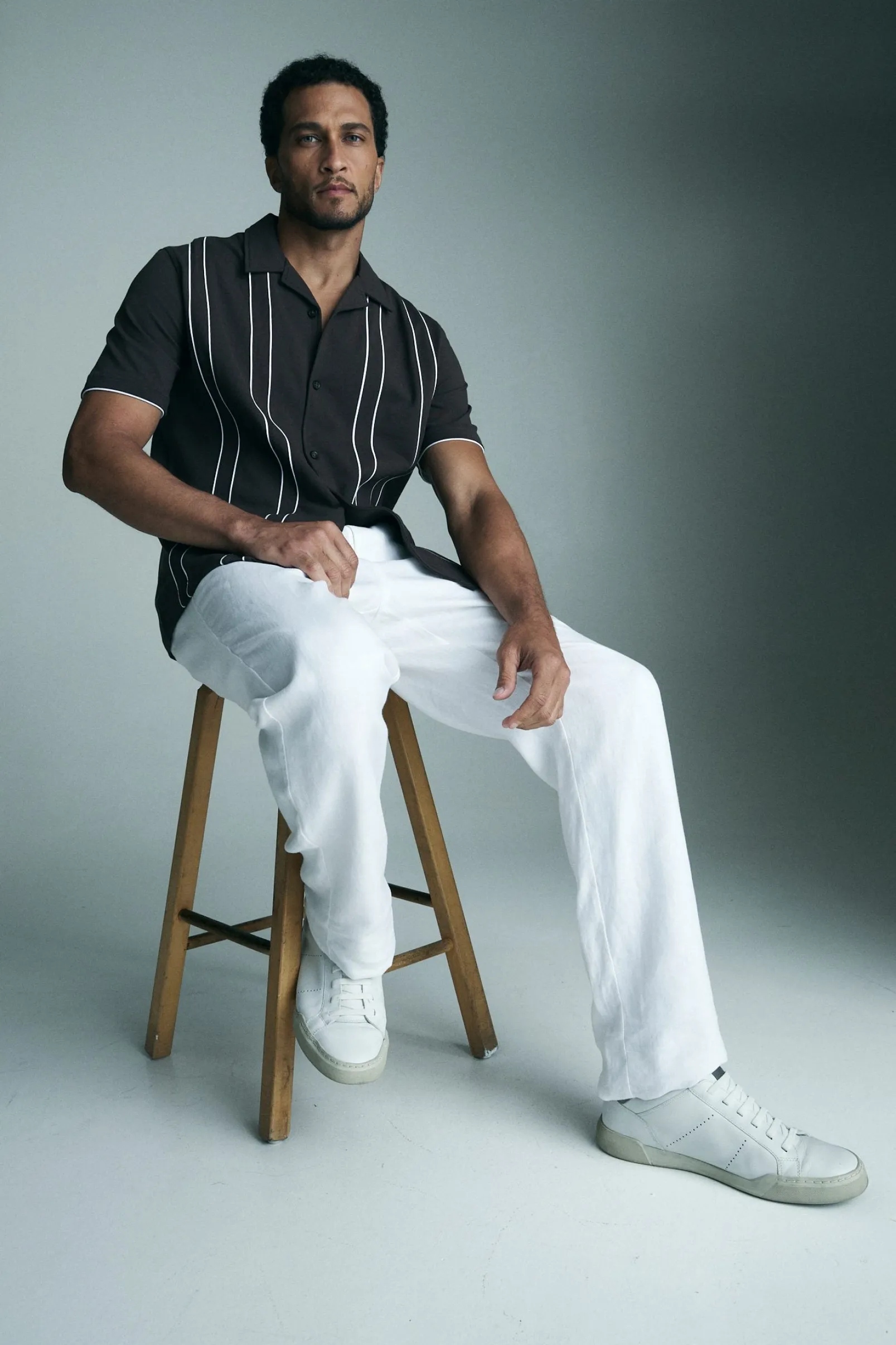Cuban collar fitted shirt
