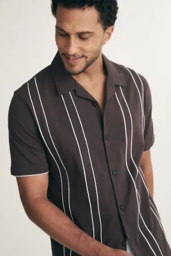 Cuban collar fitted shirt