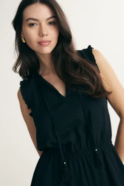Dress with frills