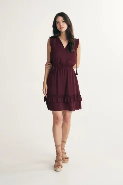Dress with frills