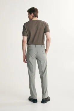 Elastic sides two tone pant
