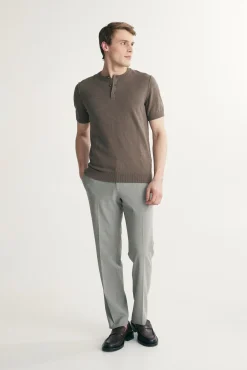 Elastic sides two tone pant