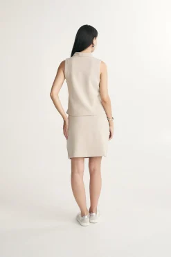 Elastic waist jersey skirt