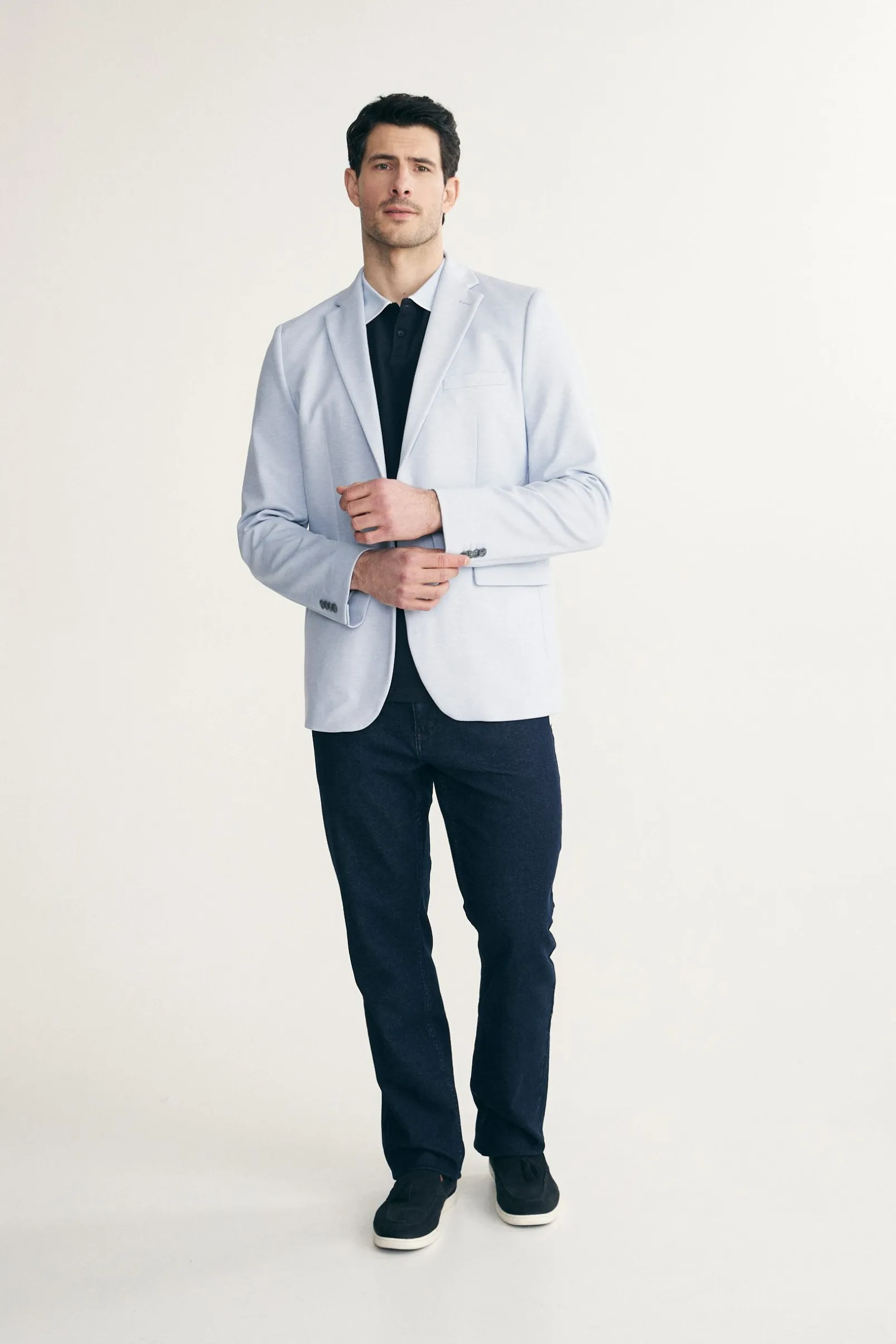 Fitted knit blazer
