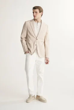 Fitted linen jacket