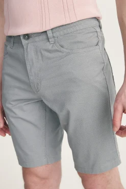 Five pockets printed slim fit bermuda