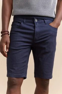 Five pockets textured bermuda