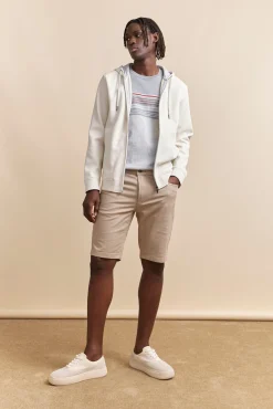 Five pockets textured bermuda