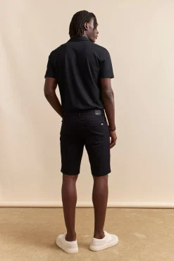 Five pockets textured bermuda