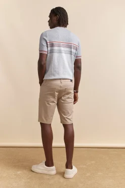 Five pockets textured bermuda