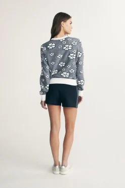 Floral jacquard sweater