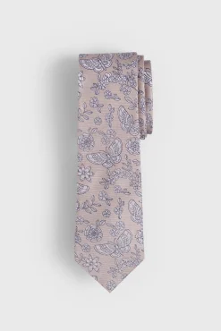 Floral jacquard tie