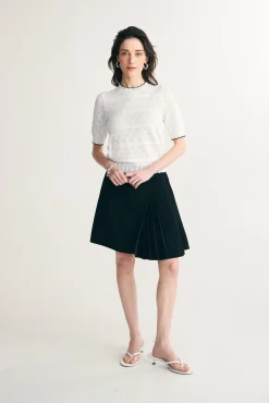 Floral open stitch sweater