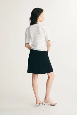 Floral open stitch sweater