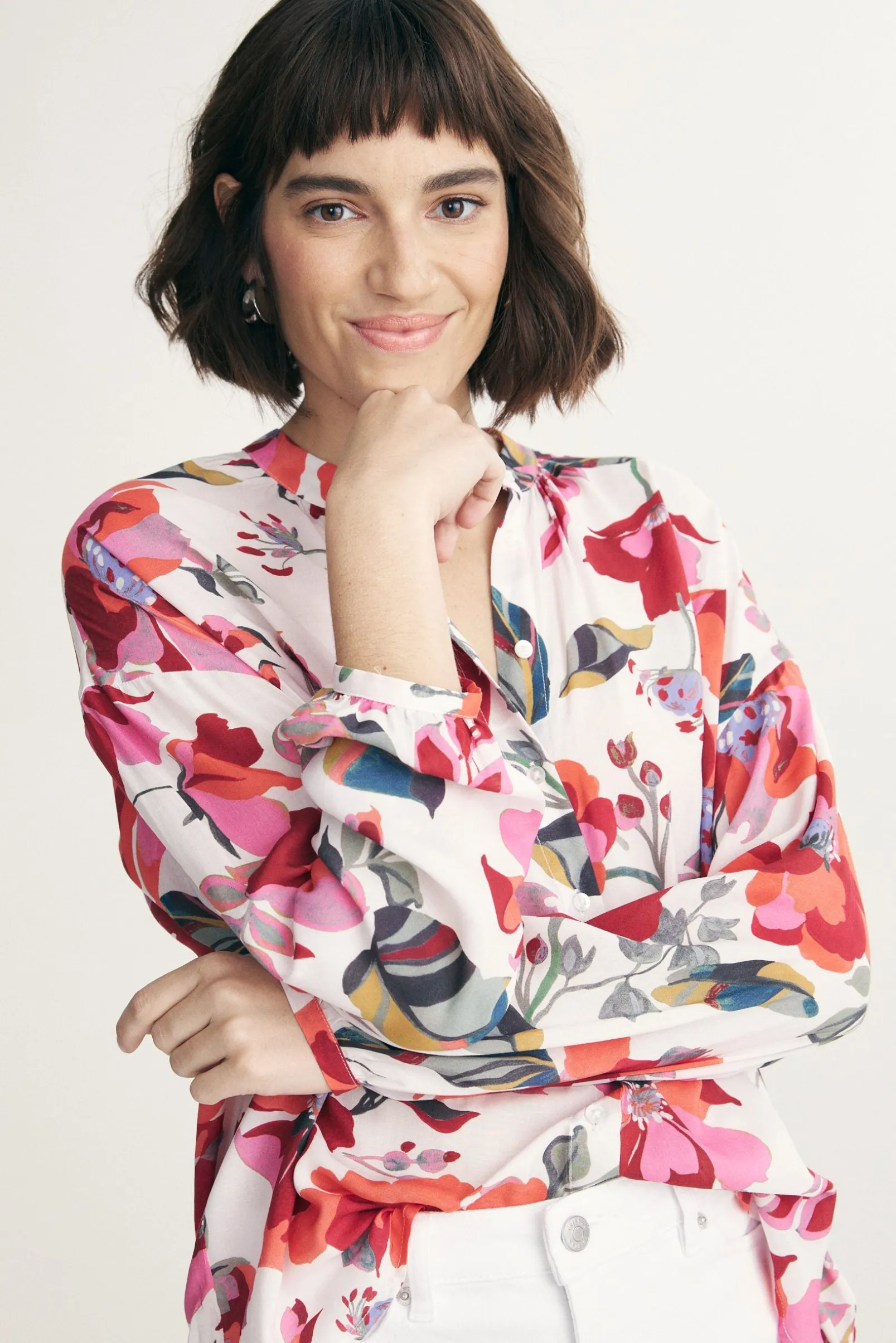Floral print blouse