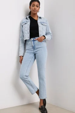 High waist crop jean