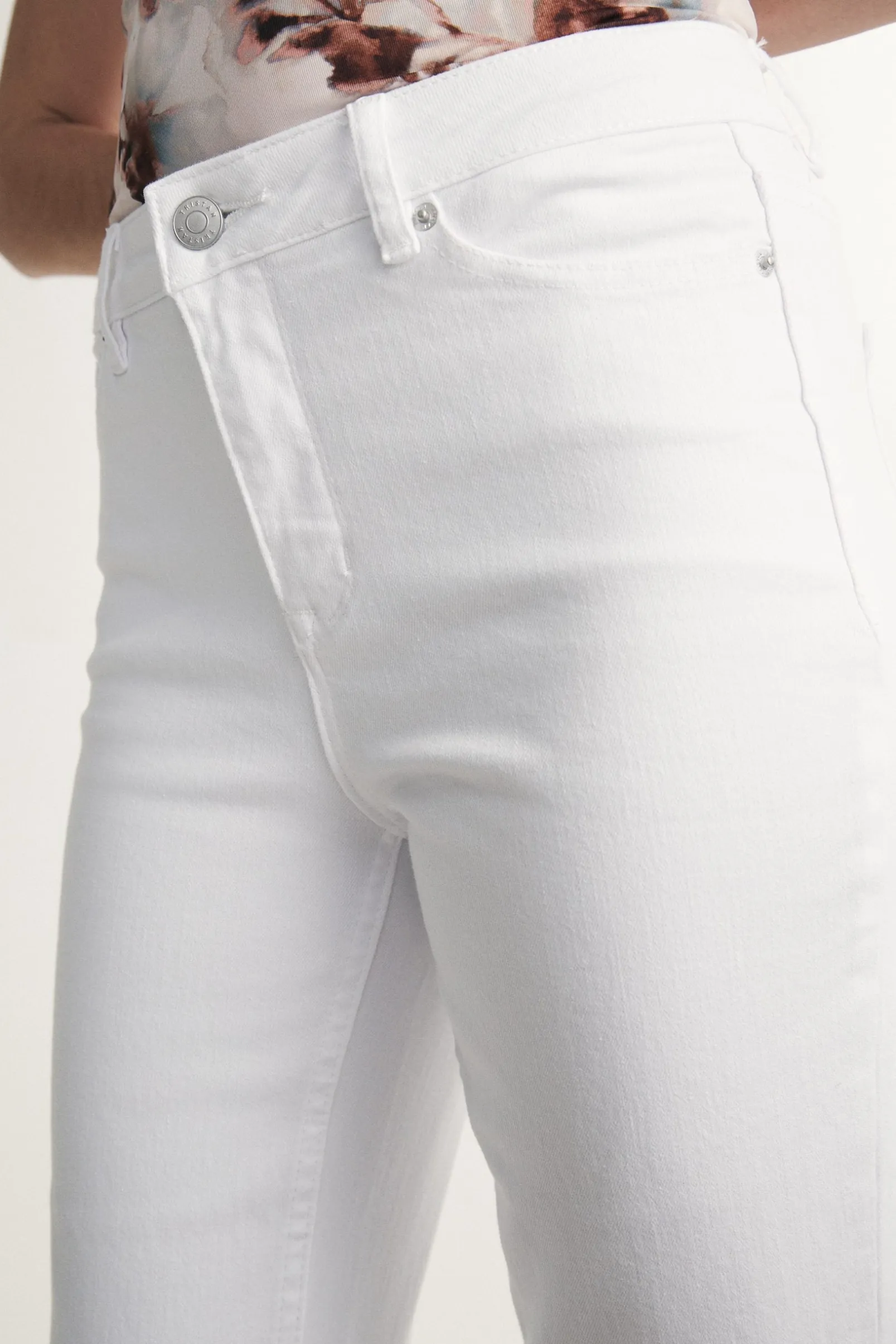 High waist cropped jean
