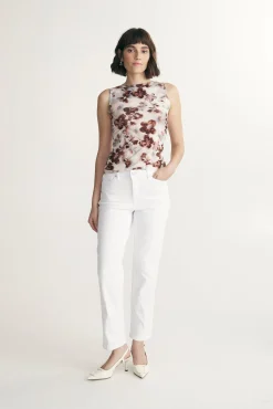 High waist cropped jean