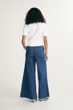 High waist extra wide leg jeans