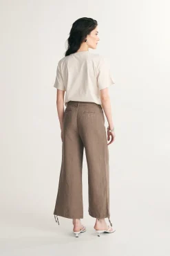 High waist linen pant