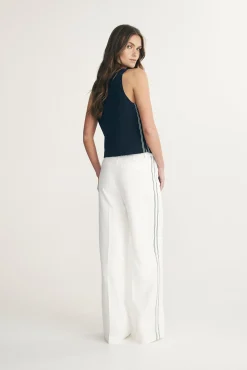 High waist pant with ribbon