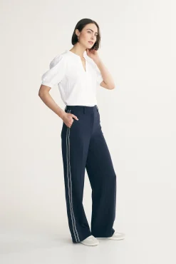 High waist pant with ribbon